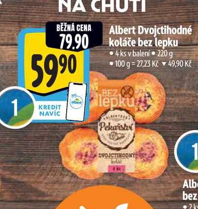   Albert Dvojctihodné  koláče bez lepku 220 g