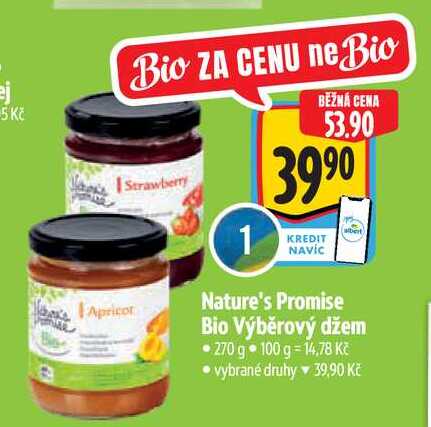   Nature's Promise Bio Výběrový džem  270 g  