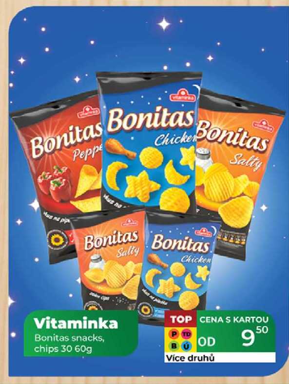 Vitaminka Bonitas snacks, chips 30 60g 