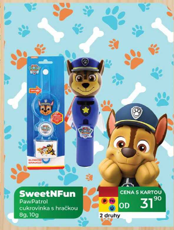 SweetNFun Paw Patrol cukrovinka s hračkou 8g, 10g  