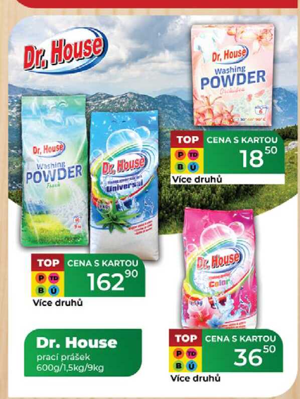 Dr. House prací prášek 600g/1,5kg/9kg  