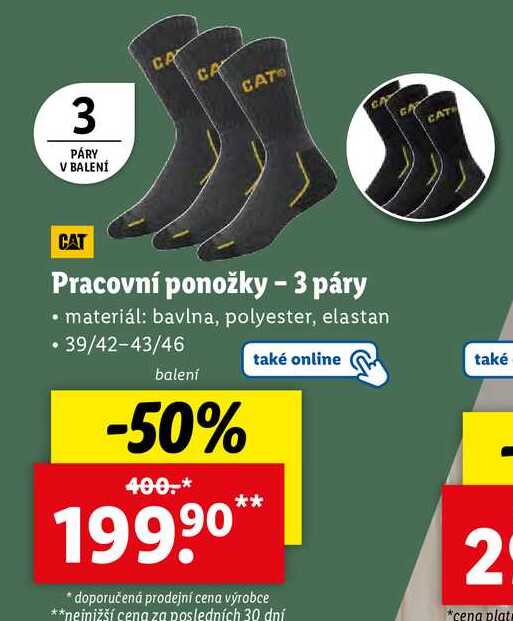 Pracovní ponožky - 3 páry 