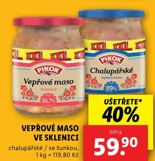 VEPŘOVÉ MASO VE SKLENICI, 500 g