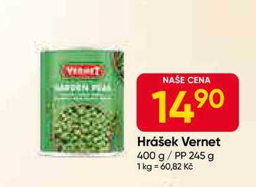 Vernet Hrášek 400 g / PP 245 g