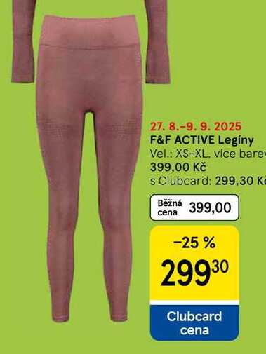 F&F ACTIVE Legíny Vel.: XS-XL, více barev 
