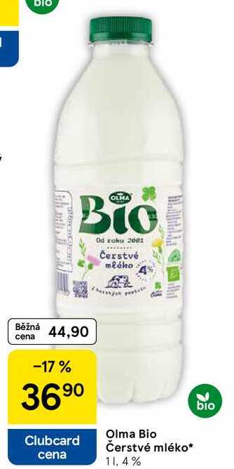 Olma Bio Čerstvé mléko, 1 l 
