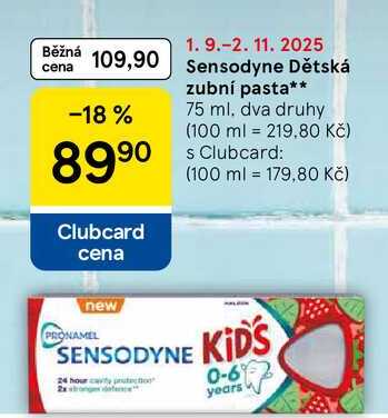 Sensodyne Dětská zubní pasta, 75 ml, dva druhy  