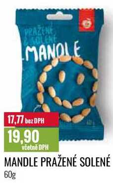 MANDLE PRAŽENÉ SOLENÉ 60g 