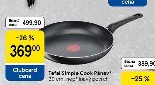 Tefal Simple Cook Pánev, 30 cm, nepřilnavý povrch  