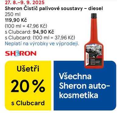 Sheron Čistič palivové soustavy - diesel, 250 ml 