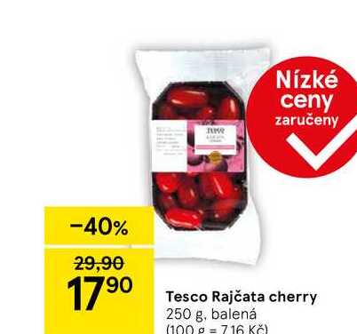 Tesco Rajčata cherry, 250 g, balená 