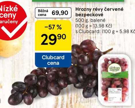 Hrozny révy červené bezpeckové, 500 g 