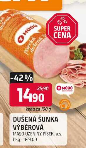 DUŠENÁ ŠUNKA VÝBĚROVÁ 100g