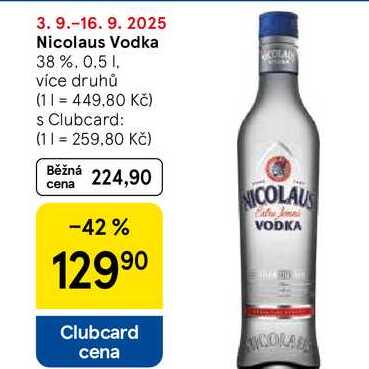 Nicolaus Vodka 38 %, 0.5 l