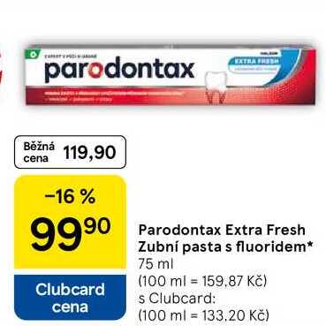 Parodontax Extra Fresh Zubní pasta s fluoridem, 75 ml