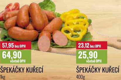 ŠPEKÁČKY KUŘECÍ 400g 