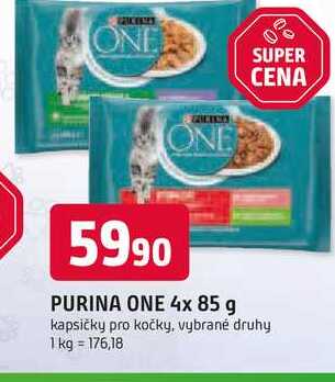PURINA ONE 4x 85 g kapsičky pro kočky