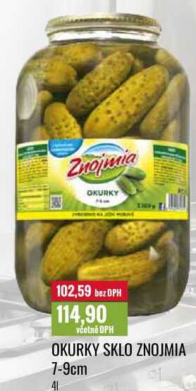 OKURKY SKLO ZNOJMIA 7-9cm 4l