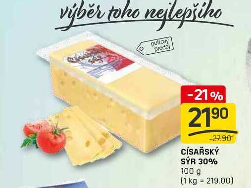 CÍSAŘSKÝ SÝR 30% 100g