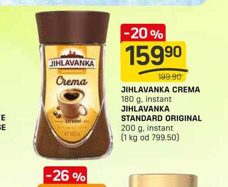 JIHLAVANKA STANDARD ORIGINAL 200 g, instant