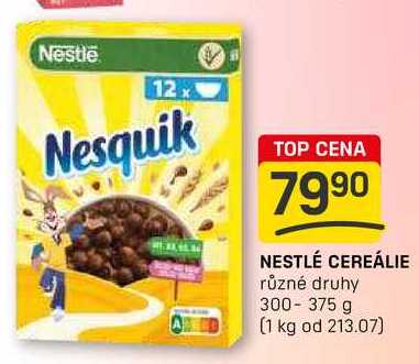 NESTLÉ CEREÁLIE různé druhy 300-375 g