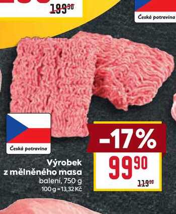Výrobek z mělněného masa balení, 750 g 