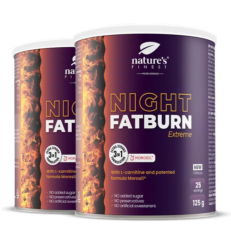 Night FatBurn Extreme | Noční spalovač tuků | Zhubněte v noci | Zmenšete pas | Přírodní | Extrakt Morosil® | 1+1 Akce | Prokázané výsledky | 250g
