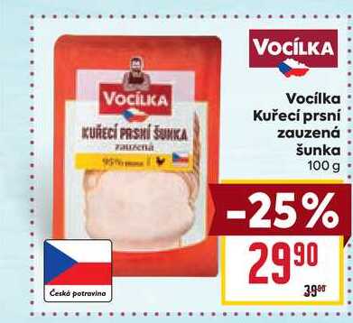 Vocilka Kuřecí prsní zauzená šunka 100g