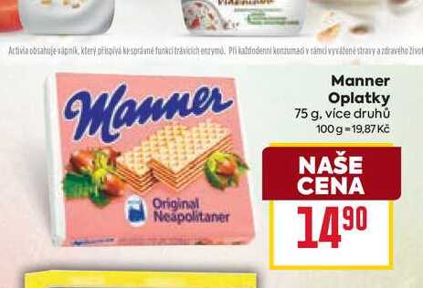 Manner Oplatky 75 g