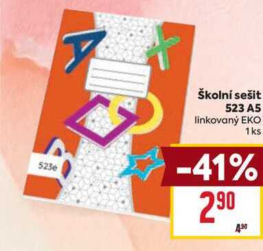 Školní sešit 523 A5 linkovaný EKO 1ks