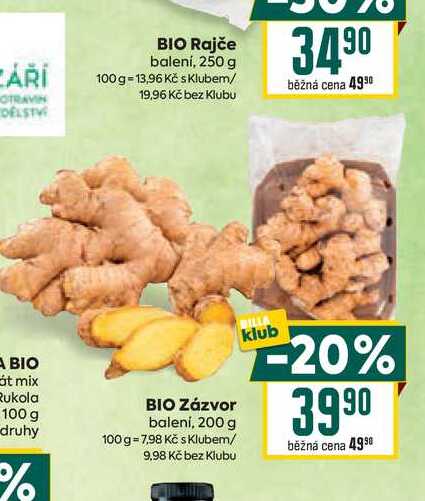 BIO Zázvor balení, 200 g 