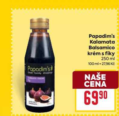 Papadim's Kalamata Balsamico krém s fíky 250 ml 