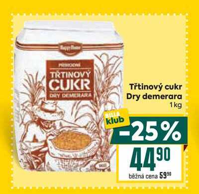 Třtinový cukr Dry demerara 1kg