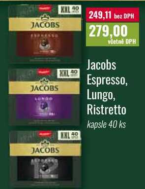 Jacobs Espresso, Lungo, Ristretto kapsle 40 ks 