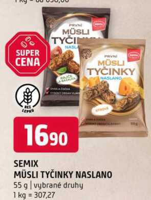 SEMIX MÜSLI TYČINKY NASLANO 55 g