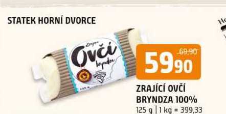 ZRAJÍCÍ OVČÍ BRYNDZA 100% 125 g