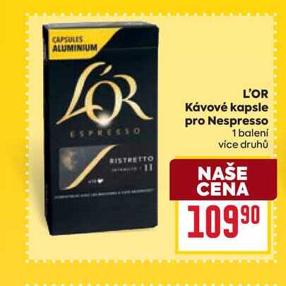 L'OR Kávové kapsle pro Nespresso 1 balení