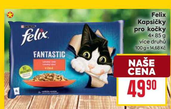 Felix Kapsičky pro kočky 4x85 g 