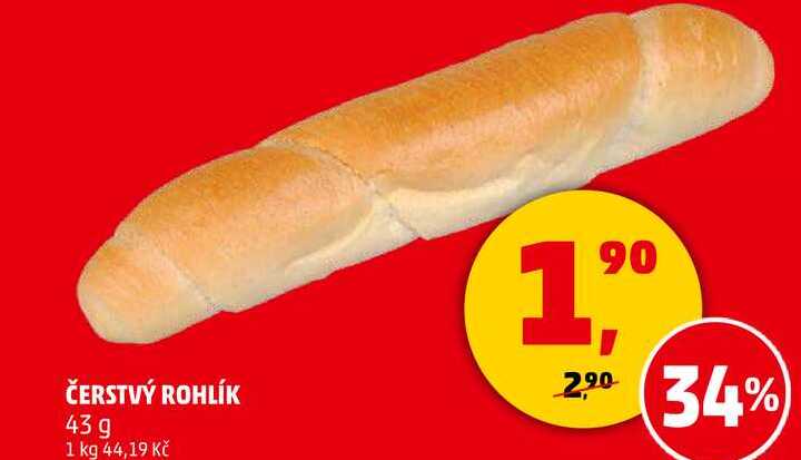 ČERSTVÝ ROHLÍK, 43 g
