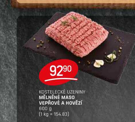 MĚLNĚNÉ MASO VEPŘOVÉ A HOVĚZÍ 600 g 