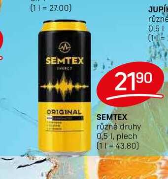 SEMTEX různé druhy 0,5l, plech