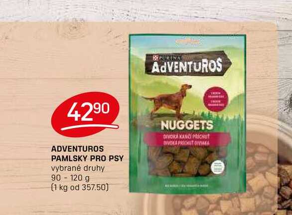 ADVENTUROS PAMLSKY PRO PSY vybrané druhy 90 - 120 g 