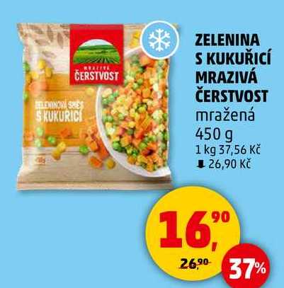 ZELENINA S KUKUŘICÍ MRAZIVÁ ČERSTVOST mražená, 450 g 