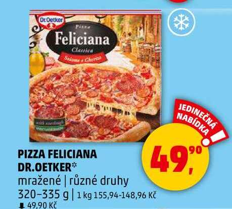 PIZZA FELICIANA DR. OETKER mražené různé druhy, 320-335 g