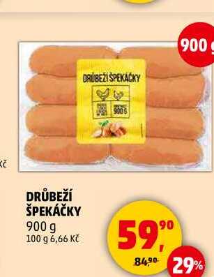 DRŮBEŽÍ ŠPEKÁČKY, 900 g 