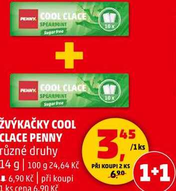ŽVÝKAČKY COOL CLACE PENNY různé druhy, 14 g