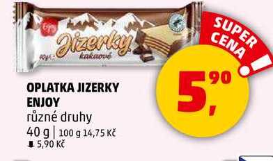 OPLATKA JIZERKY ENJOY různé druhy, 40 g  