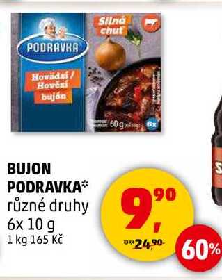BUJON PODRAVKA různé druhy, 6x 10 g  
