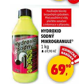 HYDROXID SODNÝ MIKROGRANULE, 1 kg 