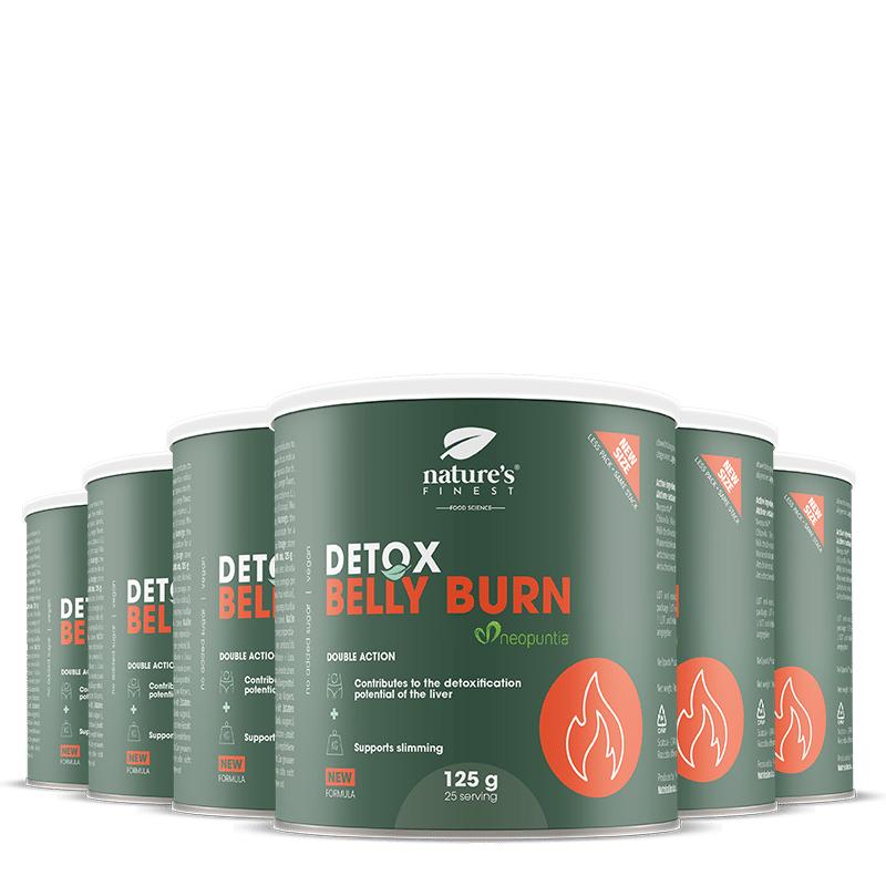 100% Belly Burn + DETOX | Balení 6 kusy | Organické | Nejlepší nápoj pro hubnutí | veganský produkt pro ztrátu váhy | od Nature's Finest